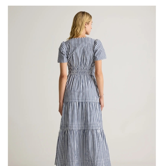 Striped Blue and White Maxi Dress - Picture 4 of 7